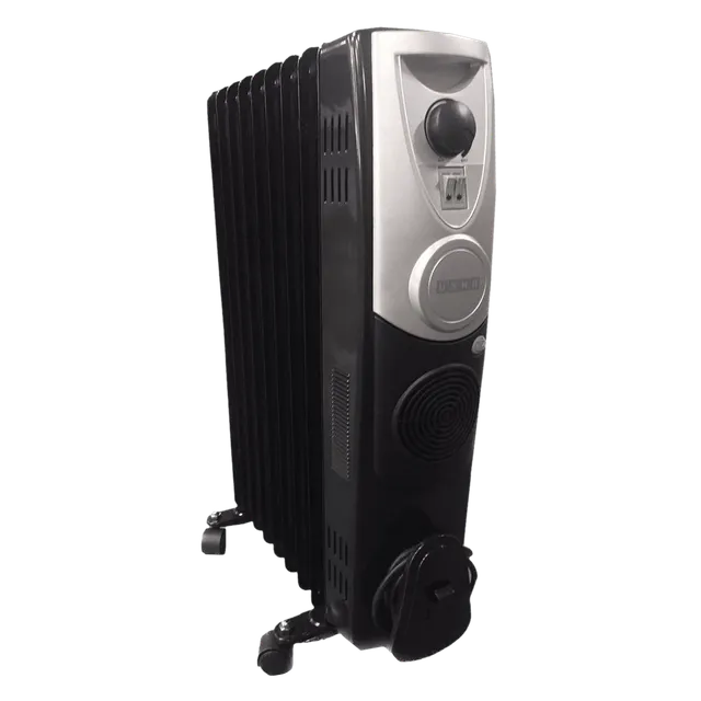 USHA OFR 4211 F PTC 2500W Oil Filled Radiator Room Heater with 11 Fins, 3 Heat Settings, Adjustable Thermostat, Built-in Fan, Overheat & Tip-Over Protection (Black)