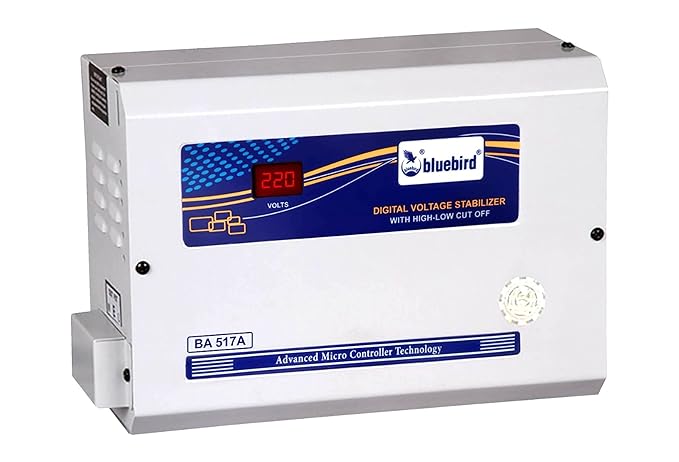 Bluebird 4KVA 130V Copper Wound Voltage Stabilizer | Input 130–280V | For 1.5 Ton AC