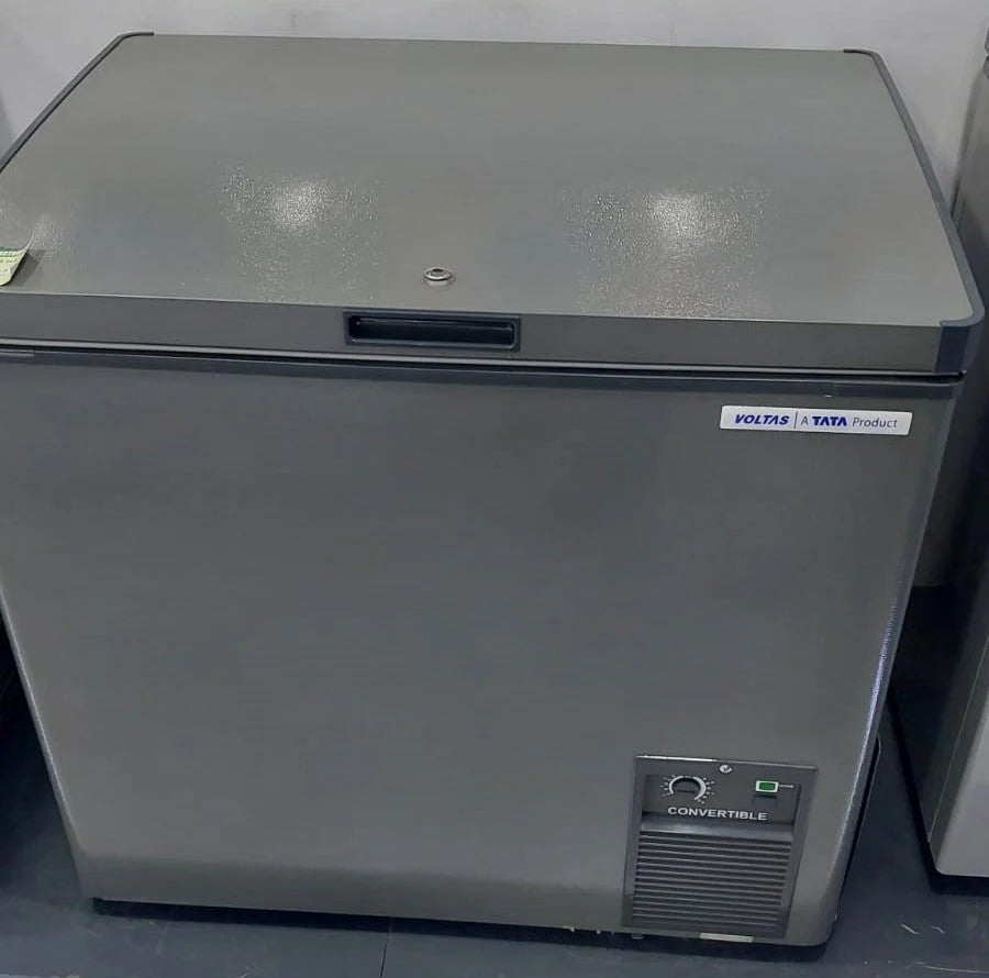 Voltas CVF 205 SA2-P-PL Single Door Deep Freezer, 205 Liters, Grey Convertible BE 2 Star