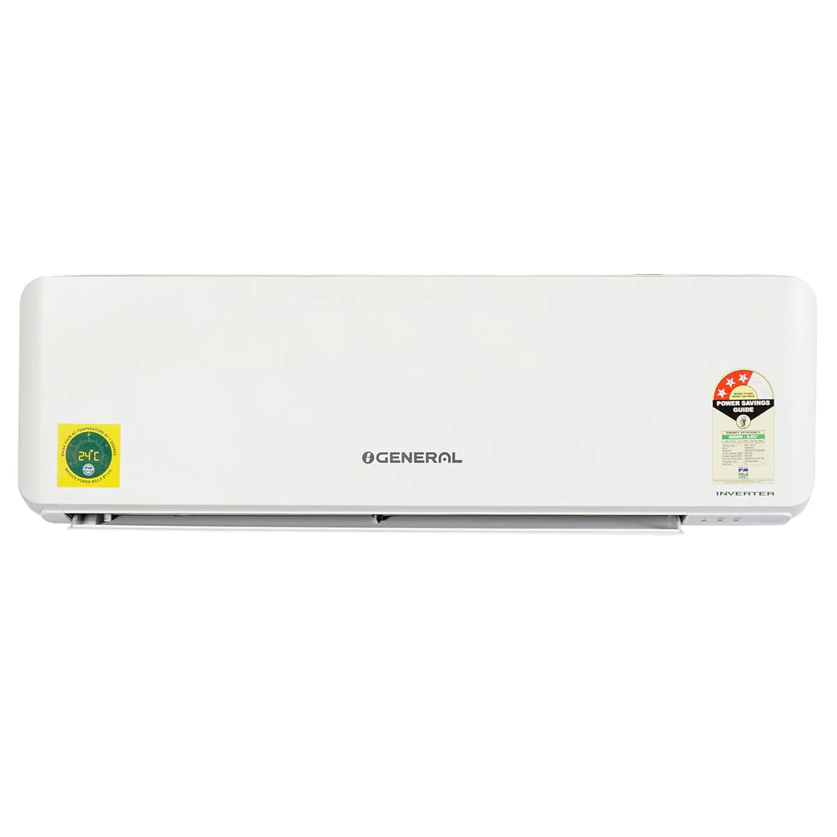 O General ASGG24CPAB-B 2.0 Ton 2 Star Inverter Split AC (Copper, Hyper Tropical Rotary Compressor, R32, Coanda Airflow)
