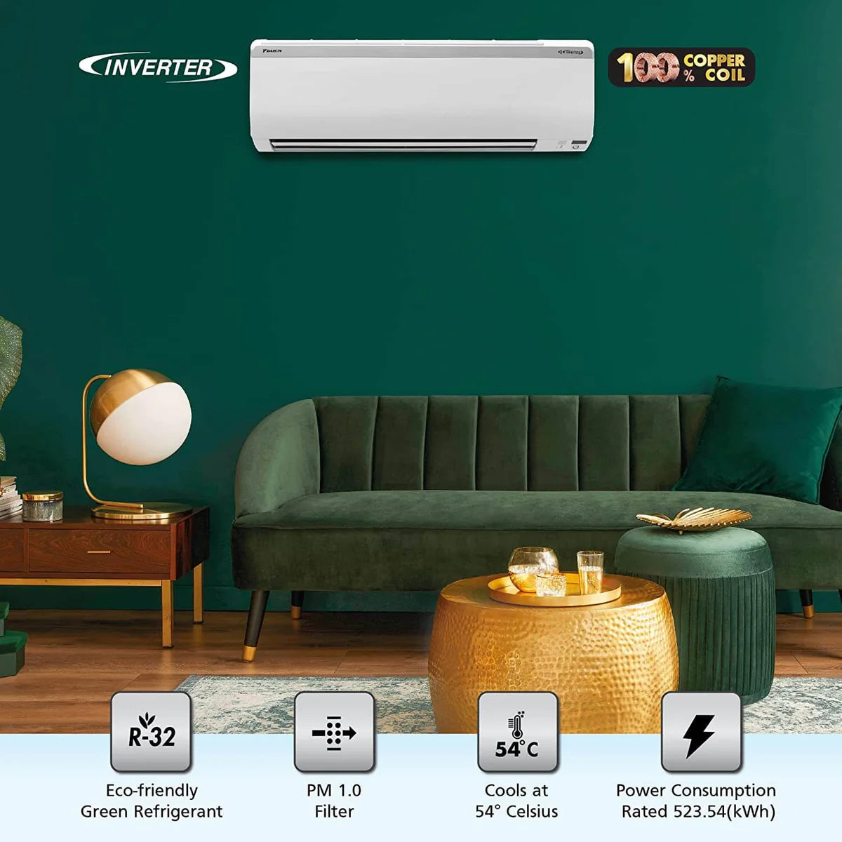 Daikin JTKJ35UV16 1 Ton 5 Star , Inverter Split AC Copper