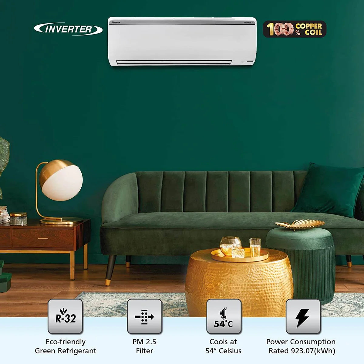 Daikin FTKM60UV16U 1.8 Ton 5 Star Inverter Split AC White