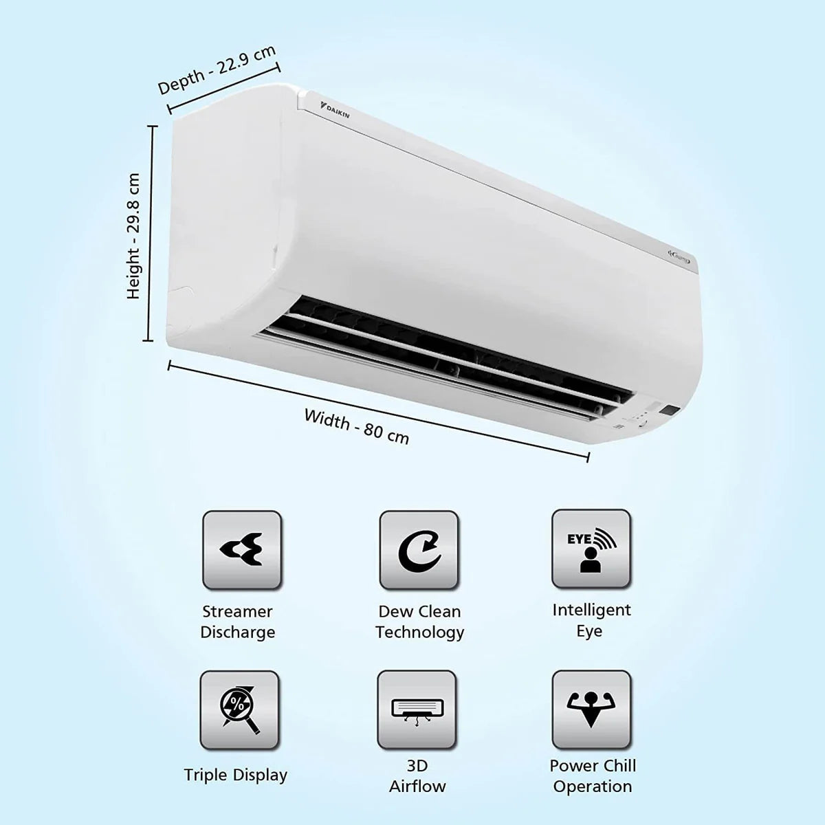 Daikin JTKJ35UV16 1 Ton 5 Star , Inverter Split AC Copper