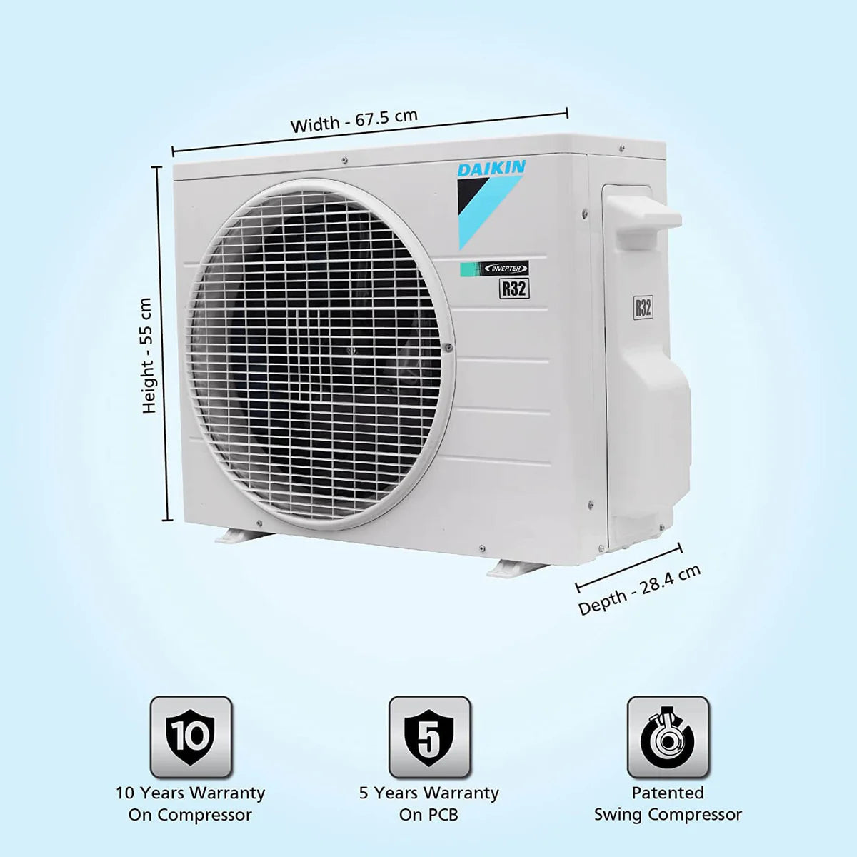 Daikin JTKJ35UV16 1 Ton 5 Star , Inverter Split AC Copper