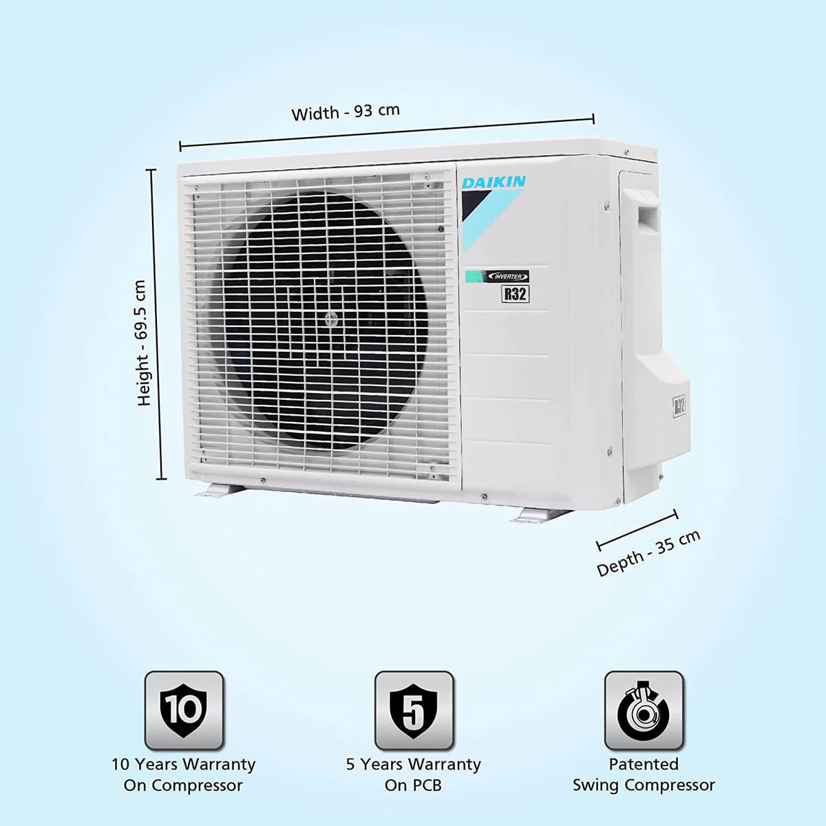 Daikin FTKM60UV16U 1.8 Ton 5 Star Inverter Split AC White