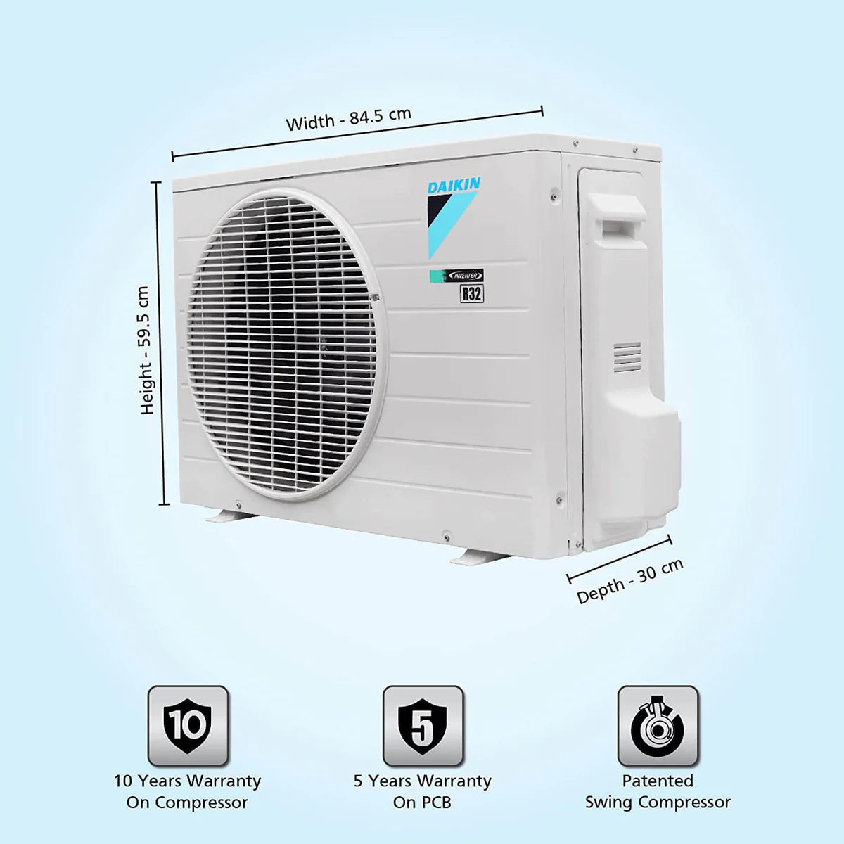 Daikin FTKL71UV16T 2.2 Ton 3 Star, Inverter Split AC Model