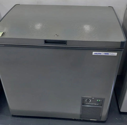 Voltas CVF 205 SA2-P-PL Single Door Deep Freezer, 205 Liters, Grey Convertible BE 2 Star